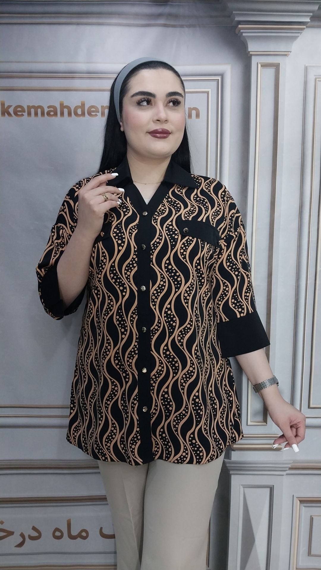 شومیز طرح دار - Image 2